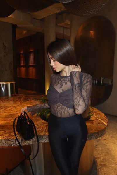 БОДІ З МЕРЕЖИВА MICHELLE шоколад 0017 фото