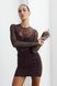 БОДІ З МЕРЕЖИВА MICHELLE шоколад 0017 фото 1